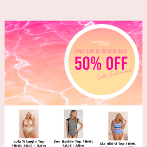 50% SALE EXTENDED