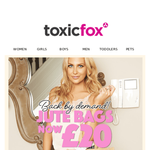 Toxic Fox Back For Tonight | £20 Jute Bags