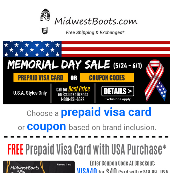 Memorial Day U.S.A. DEALS + FREE Shipping