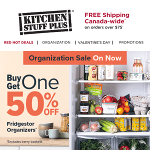 BOGO 50% Off Fridgestor Organizers