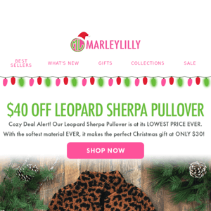 Your FAV Leopard Sherpa is $40 OFF! 😍