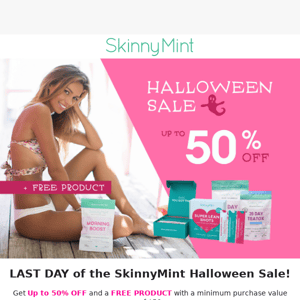 LAST DAY of the SkinnyMint Halloween Sale!