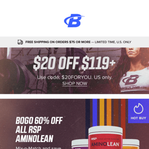 🚨 Flash Sale: BOGO 60% Off RSP AminoLean 🚨