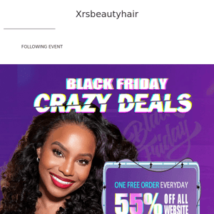 Black Friday Sale is coming Ladies, the Annual Biggest Discount on A Natural Wig-- Free Return Shipping Make A Risk-Free Purchase😍