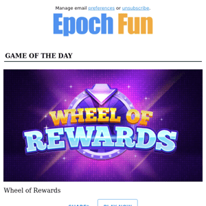 Wheel of Rewards is based on the hit TV Game Show Wheel of Fortune!- EPOCH FUN