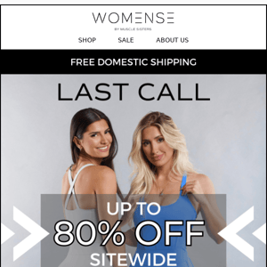 LAST CALL: up to 80% off sitewide