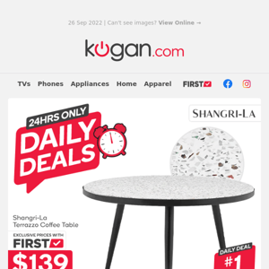 Daily Deals: Terrazzo Coffee Table, Polo Ralph Lauren Sweater, Tommy Hilfiger Sneakers & More