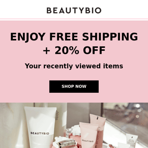 Take 20% off your entire cart