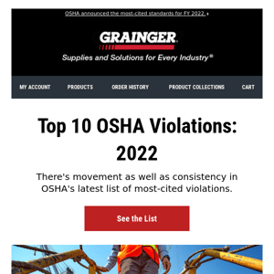 OSHA Top 10 for 2022: What's New?