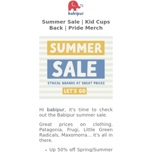 Let's go! Summer Sale Now On.