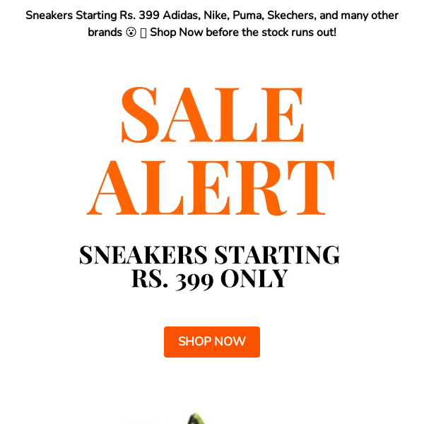 Starting Rs. 399😍Adidas, Nike & more brands... - Swag Kicks