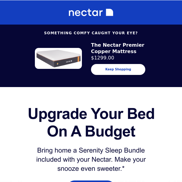 Sleep now, pay later + $500 BEDDING DEAL