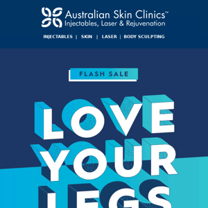 Flash SALE now on at Australian Skin Clinics