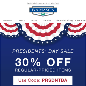 Save 30% In Presidents Day Savings