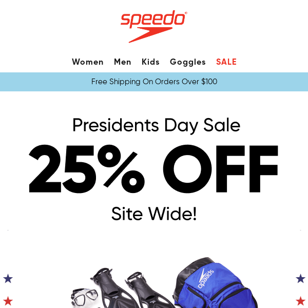 Save 25% this Presidents' Day Weekend.