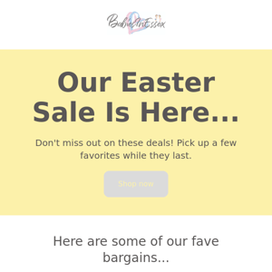 Easter sale has started...