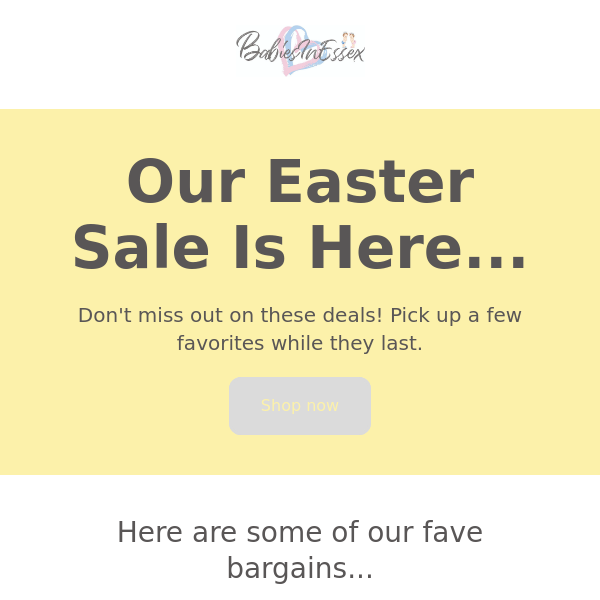 Easter sale has started...