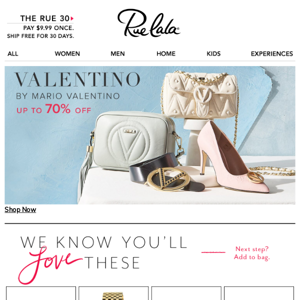 Rue La La: Up to 60% off The Shoe & Accessory Shop - ft Longchamp, Sorel,  Veja, Valentino by Mario Valentino & More! - Fabulessly Frugal
