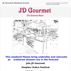 JD Gourmet Events July 14-16 2023