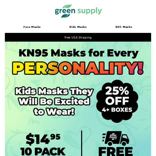 🤩Kids KN95 Masks for Every Personality!