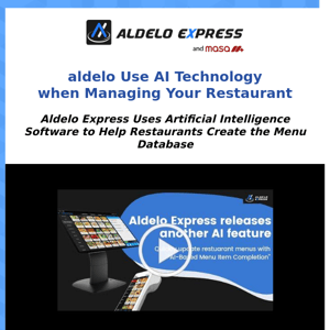 Aldelo Take Advantage of AI Tech in Your Restaurant