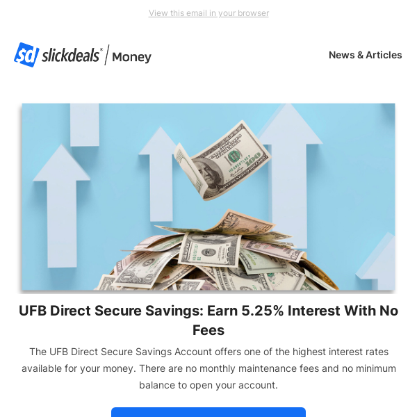 Earn 5.25% Interest With No Fees!