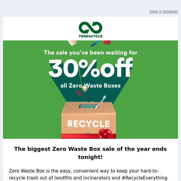✨ Zero Waste Box sale ends at midnight! 🌜
