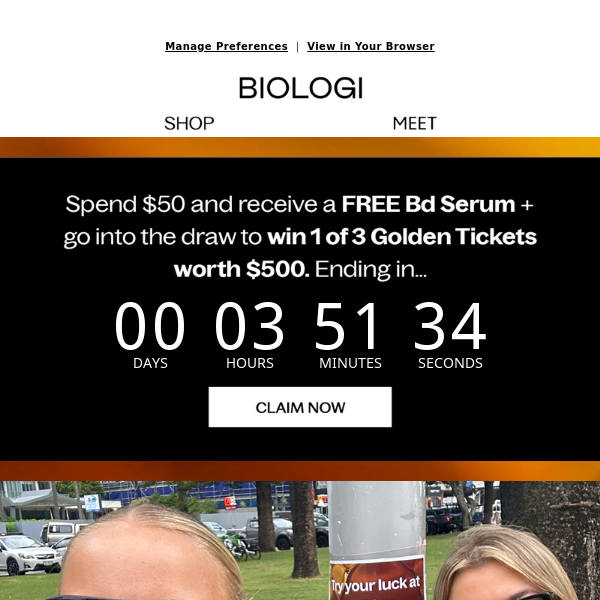 FINAL HOURS to claim your FREE Bd Serum (value $110)