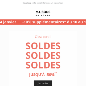 🚩SOLDES : Jusqu'à -50%, c’est parti !