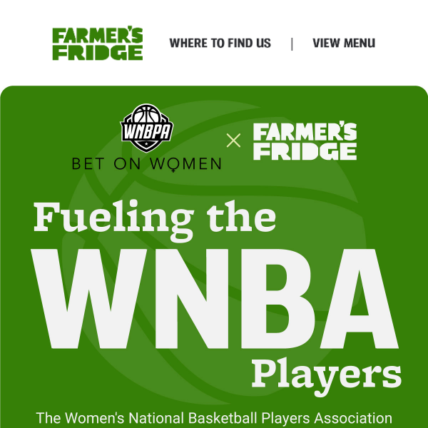 WNBPA X Farmer's Fridge 🏀✈️💪