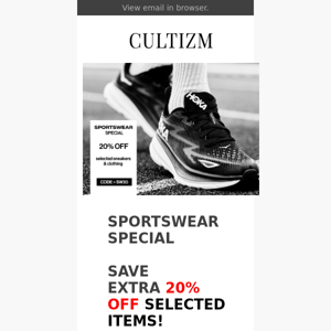 20% off selected items!