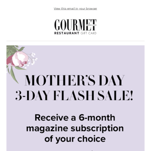 FREE gift with purchase for Mother's Day!* 🎁
