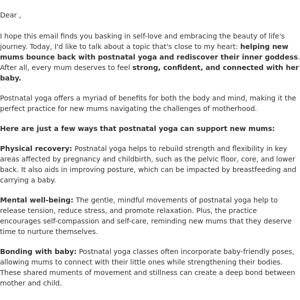 Bouncing Back with Postnatal Yoga: Rediscover Your Inner Goddess, New mums! 🌸