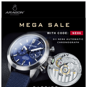 MEGA Sale! SII NE86 Automatic Chronograph