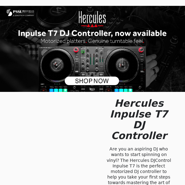Inpulse T7: Motorized platters. Genuine turntable feel.