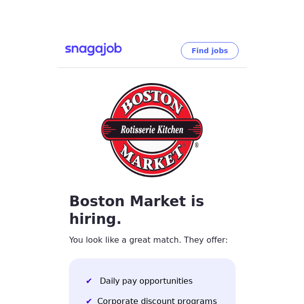 Boston Market Is Hiring Near You