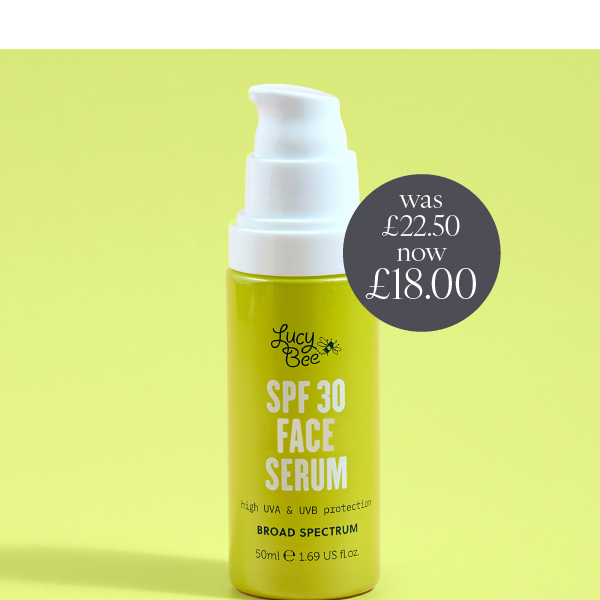 20% OFF our 2-in-1 SPF 30 Face Serum