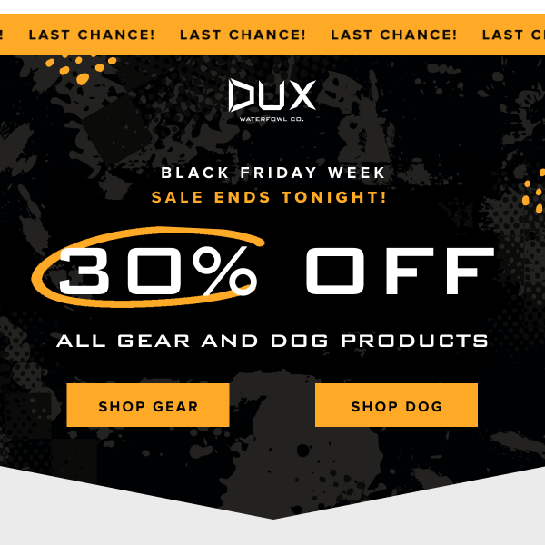 All gear and dog products 30% OFF 🚨