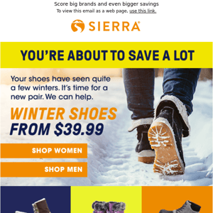 New winter shoes from $39.99*