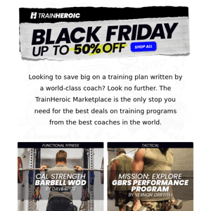 Up to 50% off training plans for any goal