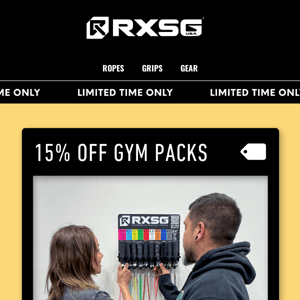 LAST CHANCE 🚨 15% OFF Gym Pack Sale!