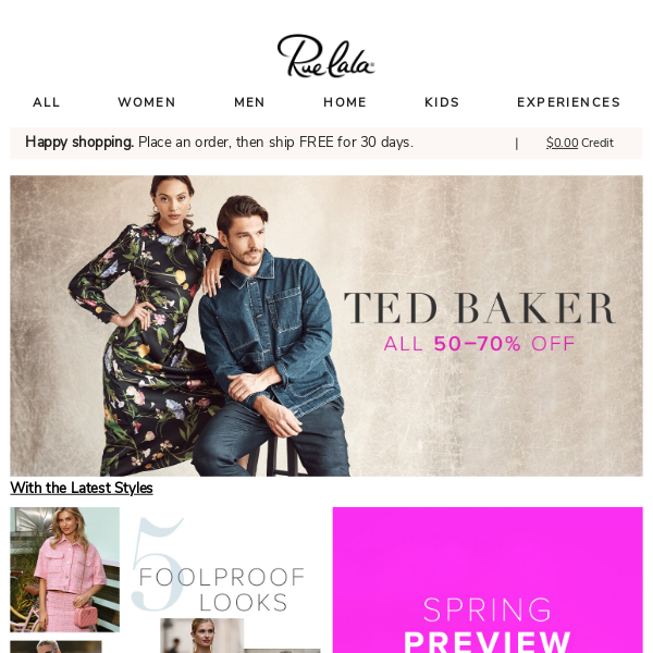 New Ted Baker All 50 – 70% Off • 5 Foolproof Looks