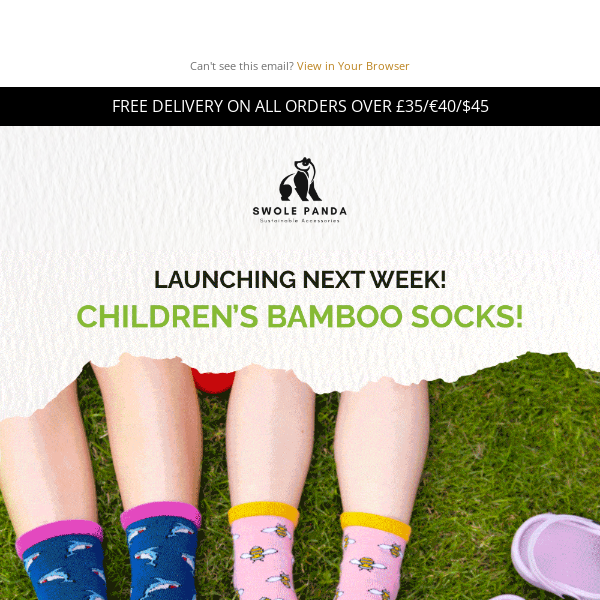 Early bird access! Children’s bamboo socks...