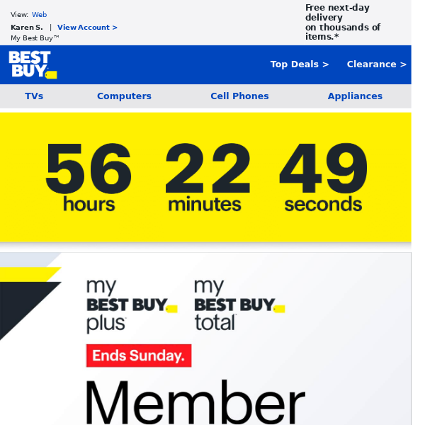 My Best Buy Plus™ and My Best Buy Total™ Member Exclusive Sale. Sign in or sign up and save.