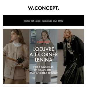 Pop Up Sale: LOEVURE, LENINA, A.T.CORNER - Up to 50% Off + Extra 10% Off & More!