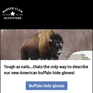 *NEW* American buffalo hide gloves!!