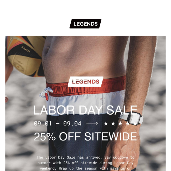 25% OFF Sitewide | The Labor Day Sale is ON