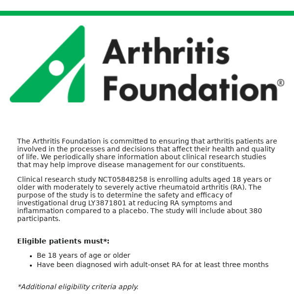 RCT for an Investigational Medication