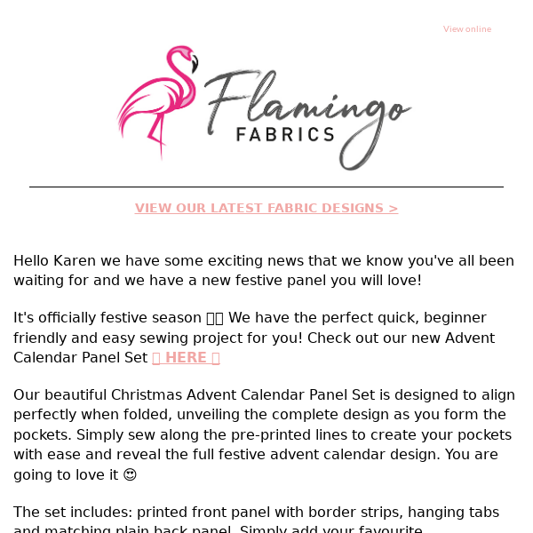 Flamingo Fabrics New Advent Calander Panel 🎅🎄Just in time for Christmas!