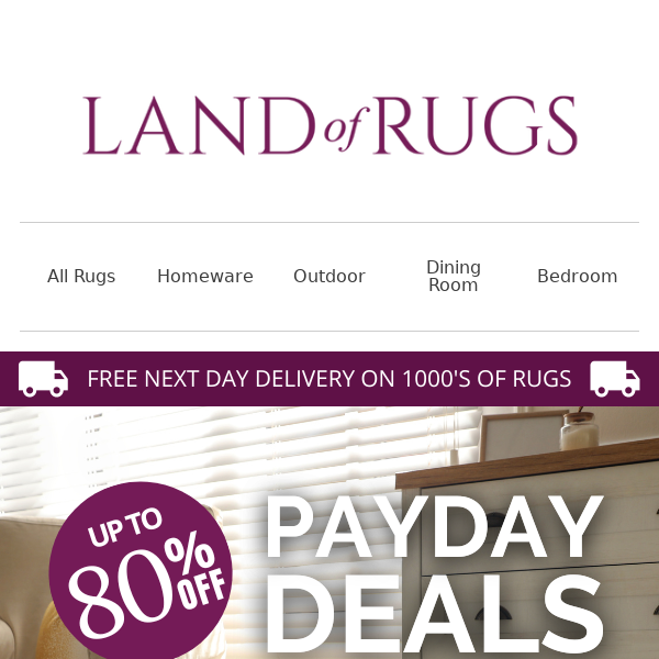 Land of Rugs UK, Pay Day Is Here ❤️ Get 20% OFF 🔥